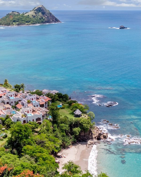 Cap Maison in St Lucia on coast