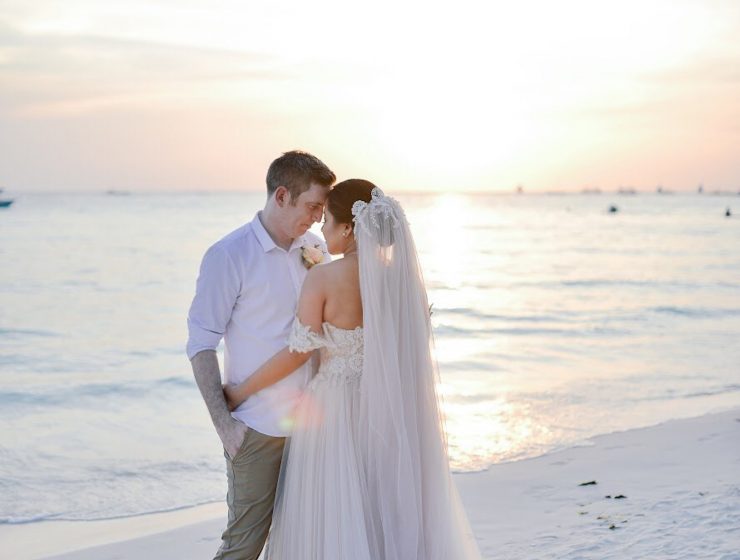 Couple in love on the beach